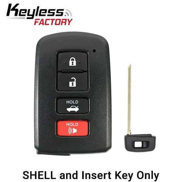 12-20 Toyota: Car | 4-Button Smart Key SHELL | PN: 89904-06140 | FCC: HYQ14FBA | SKU: SKS-TOY-107 | Aftermarket
