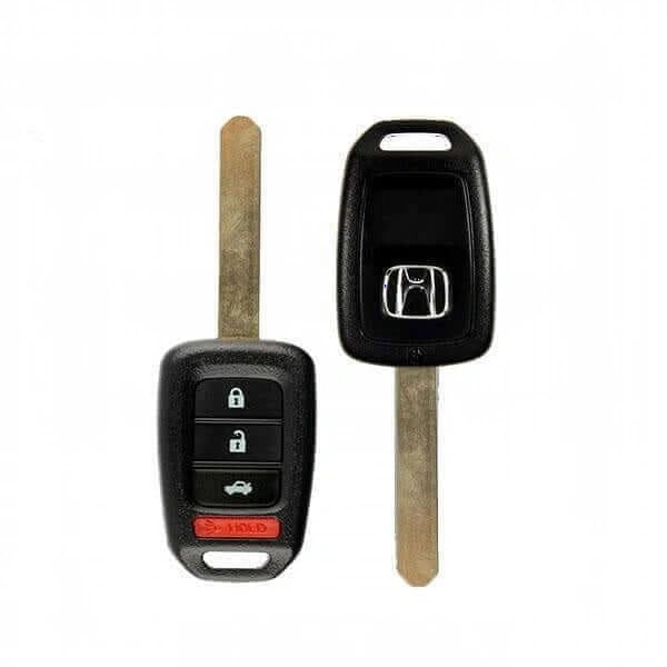 13-15 Honda: Car | 4-Button Remote Head Key SHELL | PN: 35118-T5A-A20 | FCC: MLBHLIK6-1T | SKU: RHK-ULK184-SHELL | OEM Refurb