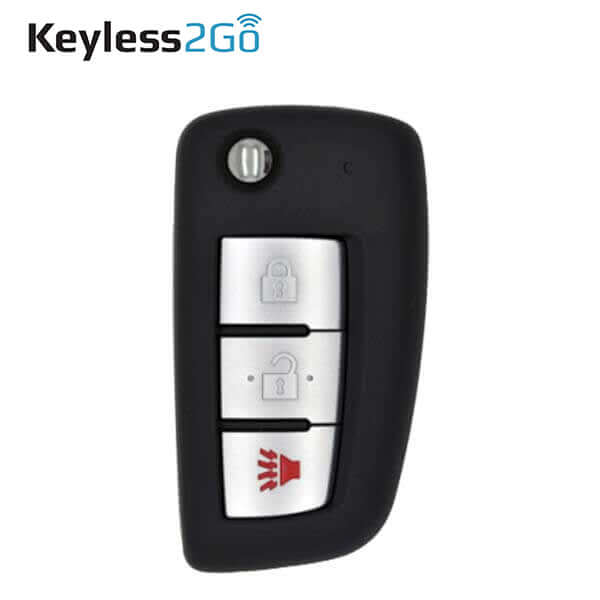 14-22 Nissan: SUV | 3-Button Flip Key, Chip 4A | PN: 28268-4BA1A | SKU: CWTWB1G767 | SKU: NIS-332-K2G | Aftermarket