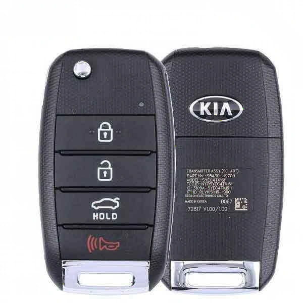 18-21 Kia: SUV | 4-Button Flip Key | PN: 95430-H9700 | FCC: NYOSYEC4TX1611 (SC 4BT) | SKU: RFK-KIA9700-RFB | OEM Refurb