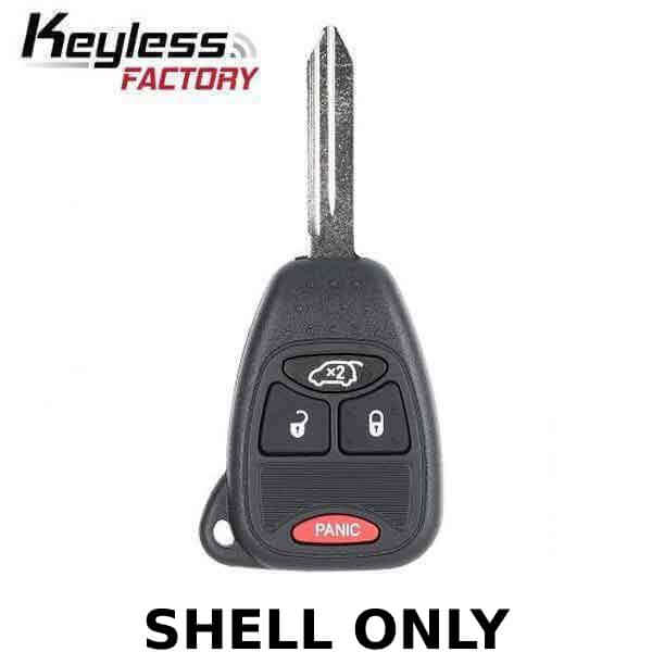 04-16 Chrysler, Dodge, Jeep: Car, SUV, Truck | 4-Button Remote Head Key SHELL, No Board, No Chip | SKU: RHS-CHY-1364 | Aftermarket