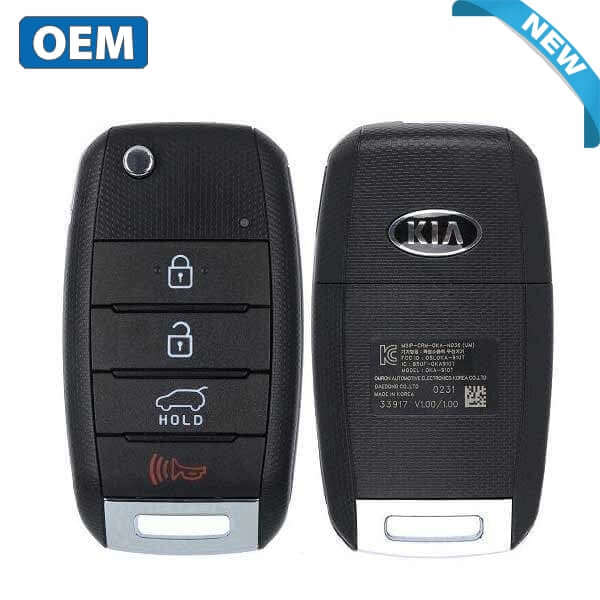 15-20 Kia: SUV | 4-Button Flip Key | PN: 95430-C5100 | FCC: OSLOKA-910T | SKU: RFK-KIA-C5100 | OEM