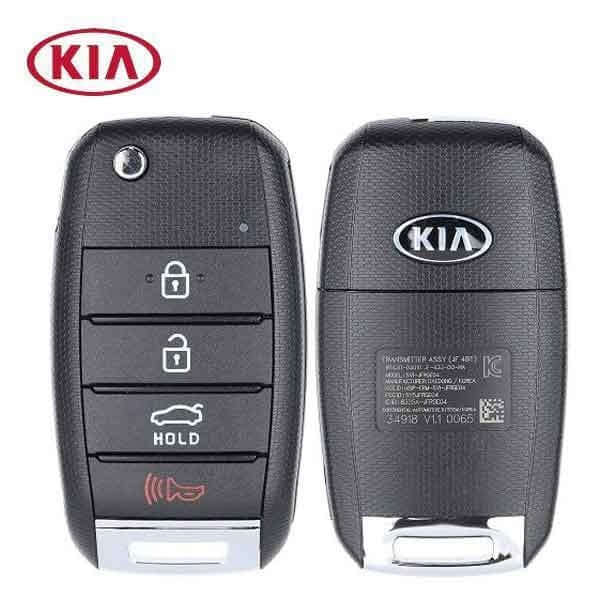 16-20 Kia: Car | 4-Button Flip Key | PN: 95430-D4010 | FCC: SY5JFRGE04 | ASSY: JF 4BT | SKU: RFK-KIA049 | OEM Refurb