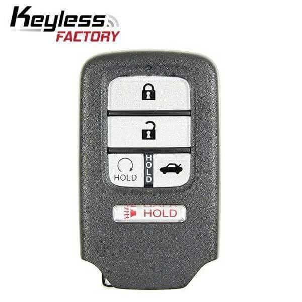 16-21 Honda: Car | 5-Button Smart Key | PN: 72147-TBA-A11 | FCC: KR5V2X | SKU: RSK-HON-CIV-5 | Aftermarket
