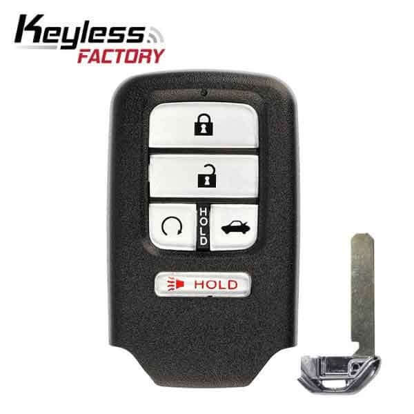 16-21 Honda: Car | 5-Button Smart Key | PN: 72147-TBA-A11 | FCC: KR5V2X | SKU: RSK-HON-CIV-5 | Aftermarket