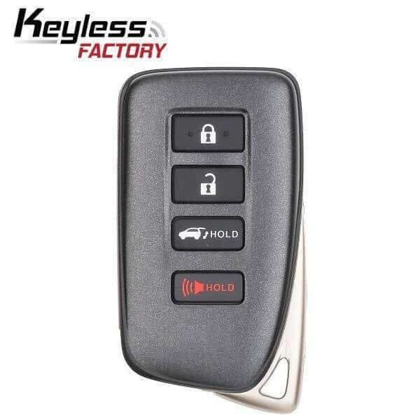 16-21 Lexus: SUV | 4-Button Smart Key, G-Board 0010 | PN: 89904-0E160 | FCC: HYQ14FBB | SKU: RSK-LEX-FBB-4H | Aftermarket