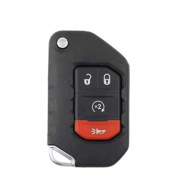 18-26 Jeep: SUV | 4-Button Flip Key | PN: 68416784AA | FCC: OHT1130261 | SKU: RFK-WRNG-4 | Aftermarket