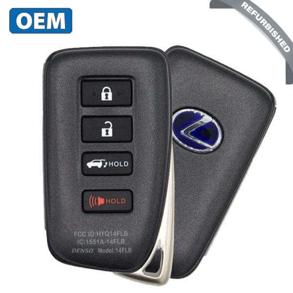 20-22 Lexus: SUV | 4-Button Smart Key | PN: 89904-0E180 | FCC: HYQ14FLB | SKU: RSK-LEX180 | OEM Refurb