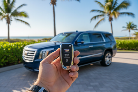 Why Key Programming is Essential for Modern Vehicles in Arcadia FL with a remote start key and luxury SUV.