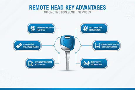 The Advantages of Remote Head Key Use for Efficient Ignition Repair in Port Charlotte FL diagram showing benefits.