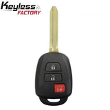 12-26 Toyota: Car, SUV, Truck | 3-Button Remote Head Key, H Chip 4D | PN: 89070-12590 | FCC: HYQ12BDP | SKU: RHK-TOY-BDP-3 | Aftermarket