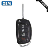 15-17 Hyundai: Car | 4-Button Flip Key | PN: 95430-C1010 | FCC: TQ8-RKE-4F16 | SKU: RFK-HY-4F16-RC | OEM Recase