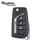 18-26 Toyota (USA): Car | 4-Button Flip Key, H Chip 4D | PN: 89070-06790 | FCC: HYQ12BFB | SKU: RFK-TOY-BFB-4 | Aftermarket