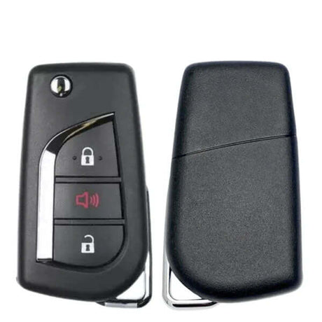 19-25 Toyota (USA): SUV | 3-Button Remote Flip Key, H Chip 4D | PN: 89070-0R300 | FCC: GQ4-73T | SKU: TOY-283-RC | OEM Refurb