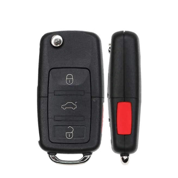 98-14 Ford: Car, SUV, Truck, Van | H92 4-Button Flip Key, Chip 4D-63 | PN: FDFLP4 | FCC: CWTWB1U331 | SKU: RFK-FD-H92-1 | Aftermarket