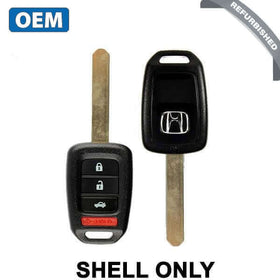 13-15 Honda: Car | 4-Button Remote Head Key SHELL | Fits PN: 35118-TY4-A00, 35118-T5A-A30, 35118-T5A-A20 | Fits FCC: MLBHLIK6-1T | SKU: RHK-ULK184-SHELL | OEM Refurb