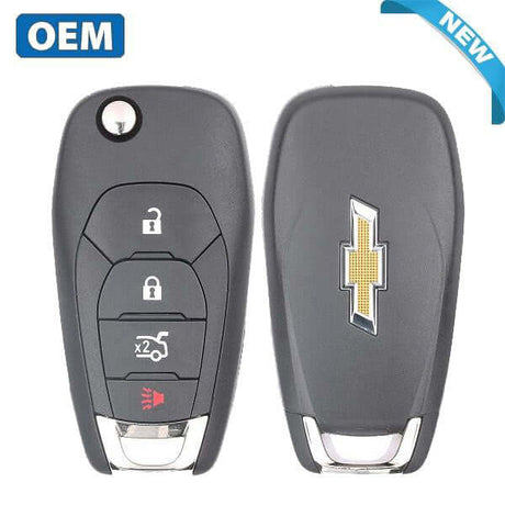 16-19 Chevrolet: Car | 4-Button Flip Key, 433 MHz, XL8 | PN: 13514135 | FCC: LXP-T004 | SKU: RFK-GM-T004 | OEM