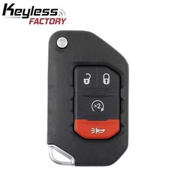 18-26 Jeep: SUV | 4-Button Flip Key | PN: 68416784AA | FCC: OHT1130261 | SKU: RFK-WRNG-4 | Aftermarket