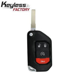 18-26 Jeep: SUV | 4-Button Flip Key | PN: 68416784AA | FCC: OHT1130261 | SKU: RFK-WRNG-4 | Aftermarket