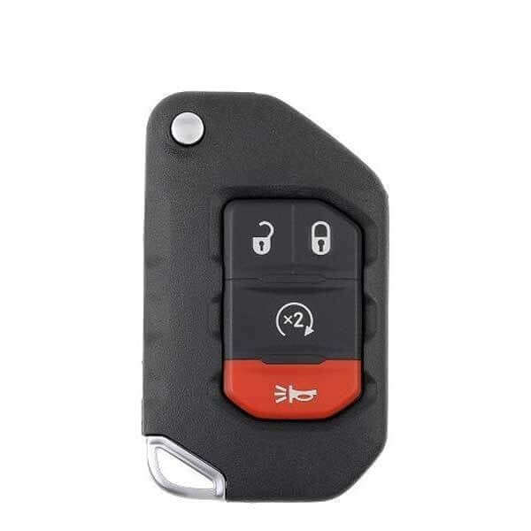 18-26 Jeep: SUV | 4-Button Flip Key | PN: 68416784AA | FCC: OHT1130261 | SKU: RFK-WRNG-4 | Aftermarket