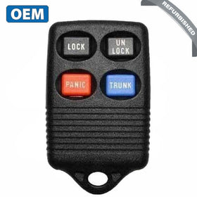 92-02 Ford: Car, SUV, Truck, Van | 4-Button Keyless Entry Remote | PN: 3165189 | FCC: GQ43VT4T | SKU: OR-FRD003 | OEM Refurb