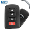 12-20 Toyota: Car | 4-Button Smart Key, G-Board 0020 | PN: 89904-06140 | FCC: HYQ14FBA | SKU: RSK-TOY043 | OEM Refurb - Security Safe Locksmith