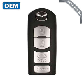 14-19 Mazda: Car | 4-Button Smart Key | PN: GJY9-67-5DY | FCC: WAZSKE13D02 | SKU: RSK-MAZ046 | OEM Refurb