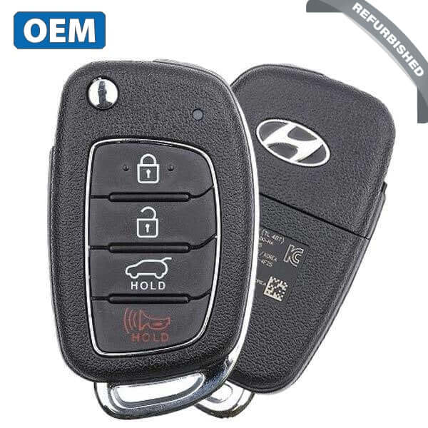 15-21 Hyundai: SUV | 4-Button Remote Flip Key | PN: 95430-D3010 | FCC: TQ8-RKE-4F25 | SKU: RFK-HY-4F25 | OEM Refurb