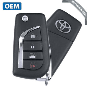 18-23 Toyota: Car | 4-Button Flip Key, H Chip 4D | PN: 89070-06790 | FCC: HYQ12BFB | SKU: RFK-TOY108 | OEM Refurb
