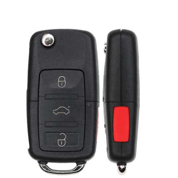 98-14 Ford: Car, SUV, Truck, Van | H92 4-Button Flip Key, Chip 4D-63 | PN: FDFLP4 | FCC: CWTWB1U331 | SKU: RFK-FD-H92-1 | Aftermarket