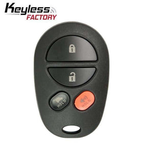 08-17 Toyota: Car, SUV, Van | 4-Button Keyless Entry Remote | PN: 89742-0C040 | FCC: GQ43VT20T | SKU: R-TOY-20T-4 | Aftermarket